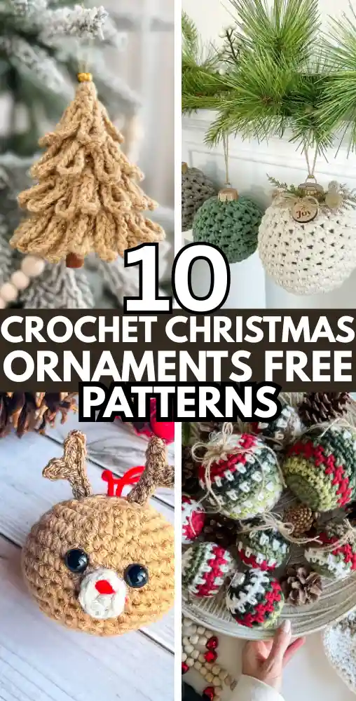 10 Crochet Christmas Ornaments Free Patterns