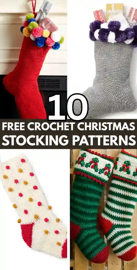 10 Free Crochet Christmas Stocking Patterns