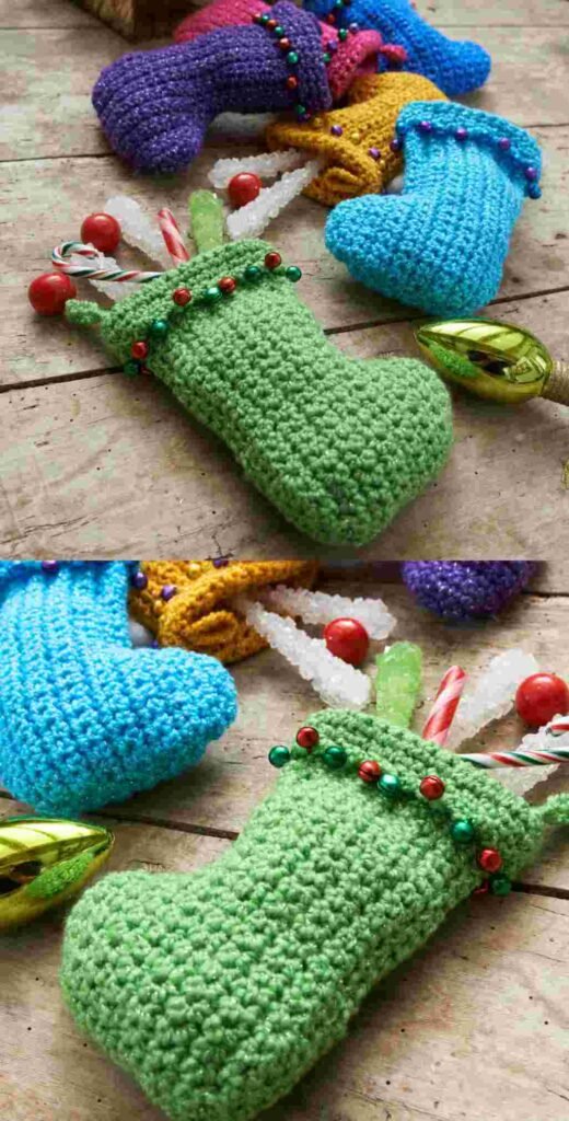 Red Heart Jingle Bell Stockings