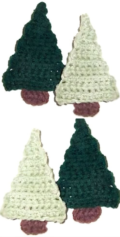 Simple Crochet Christmas Trees