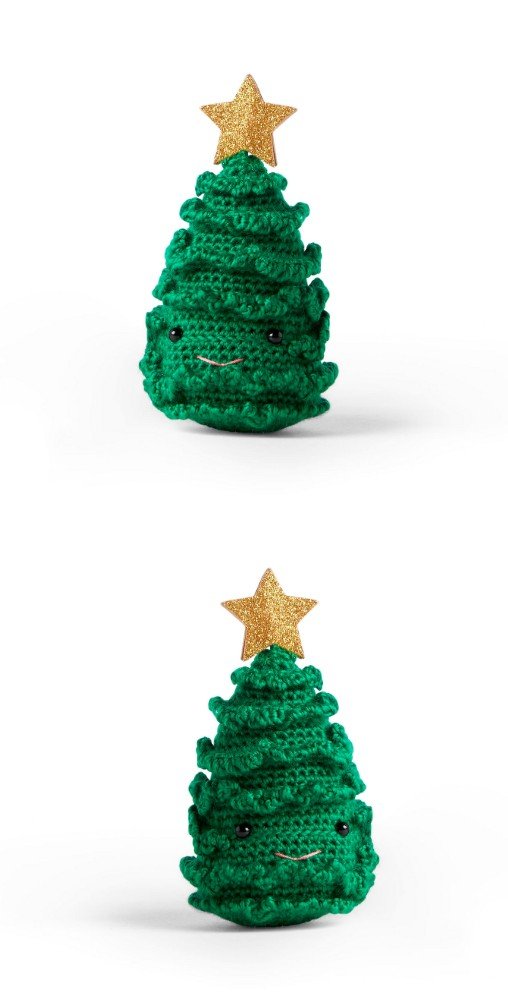 Free Red Heart Crochet Christmas Tree Pattern