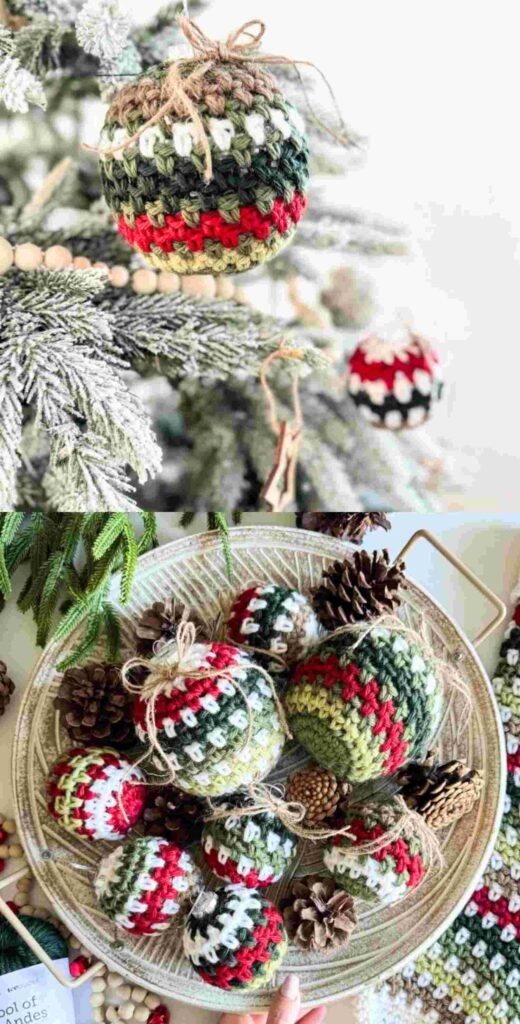 Crochet Christmas Ball Ornament