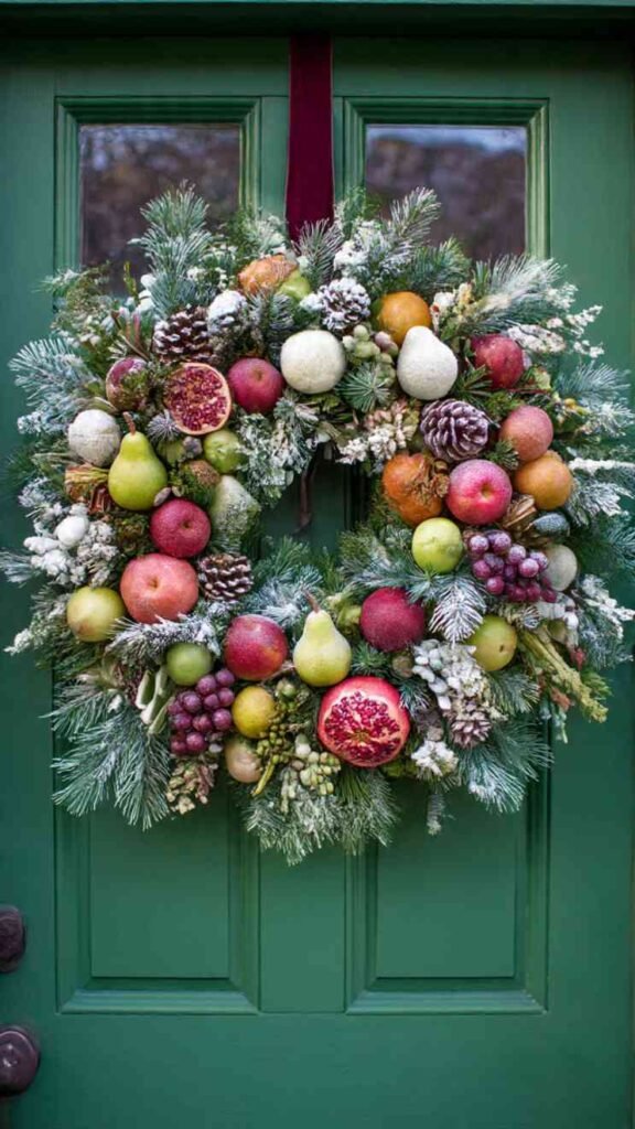 Frosted Fruit and Greenery
