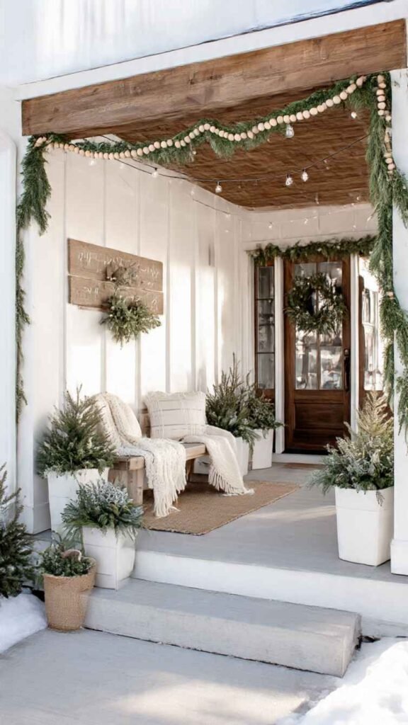 White and Natural Wood Accents