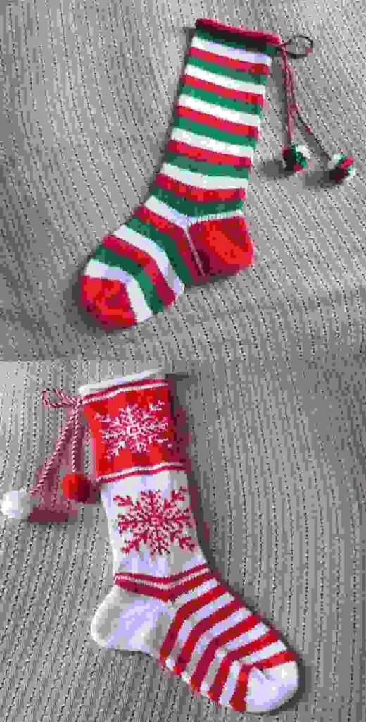 Christmas Stocking with Stripes