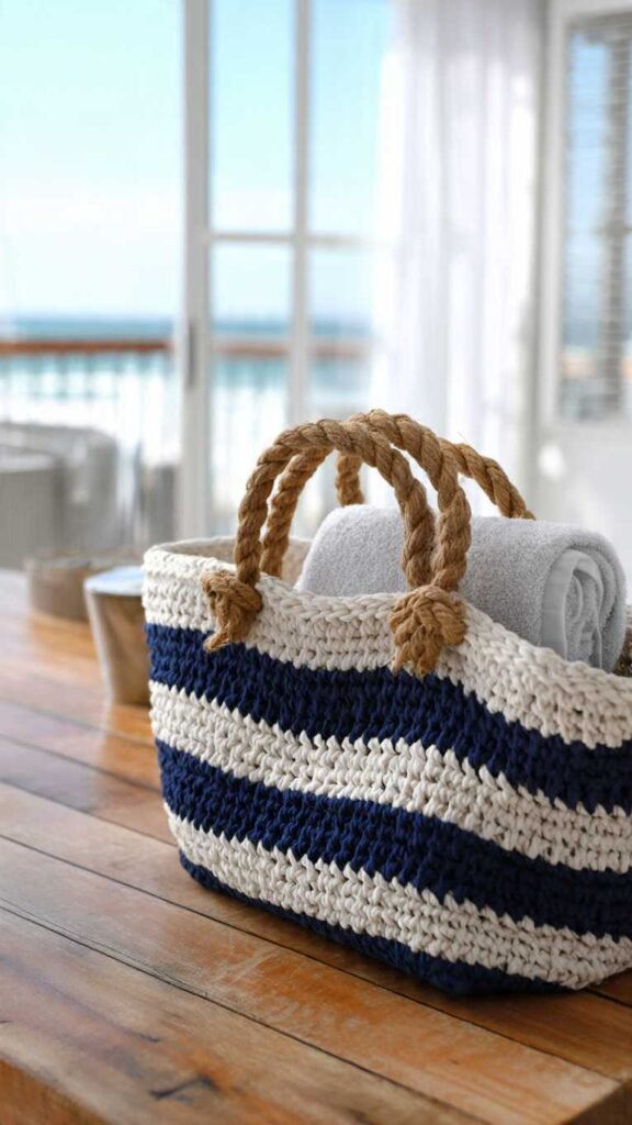 Beach Bag with Rope Handles