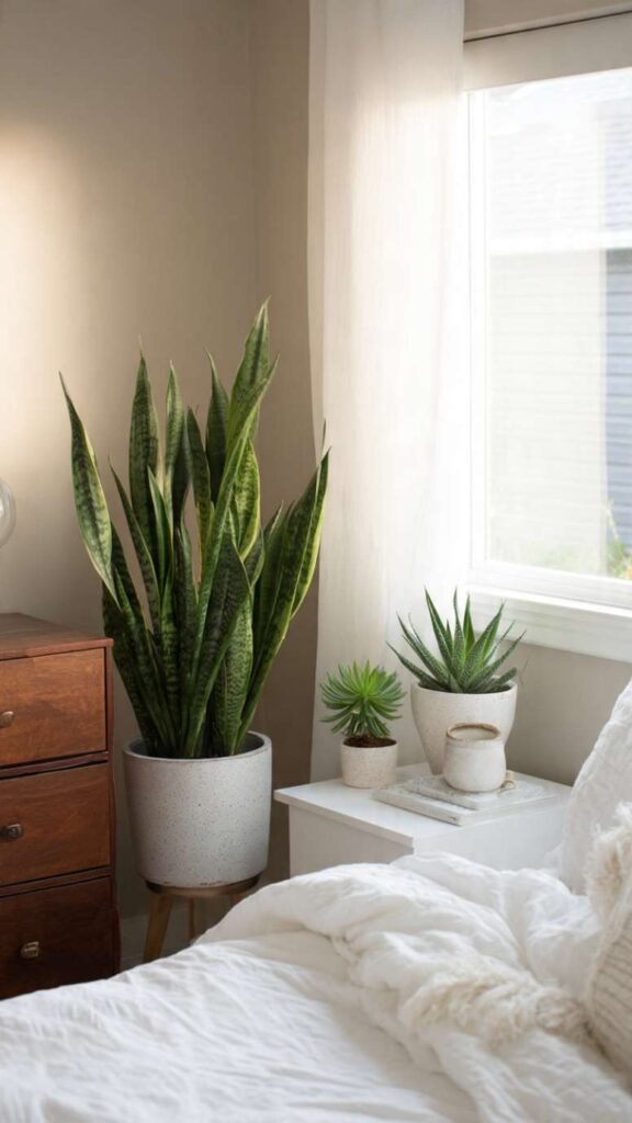 Bedroom Plant Corner for Better Sleep