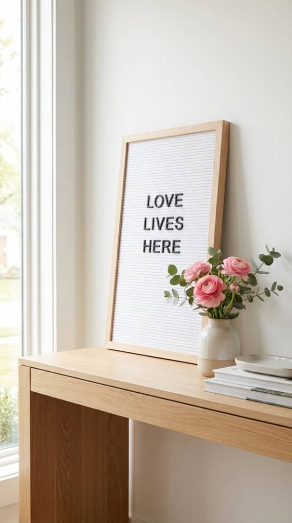 Chalkboard or Letter Board Message