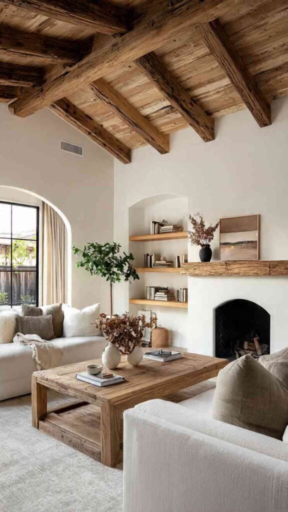 Exposed Wood Beams or Natural Wood Accents