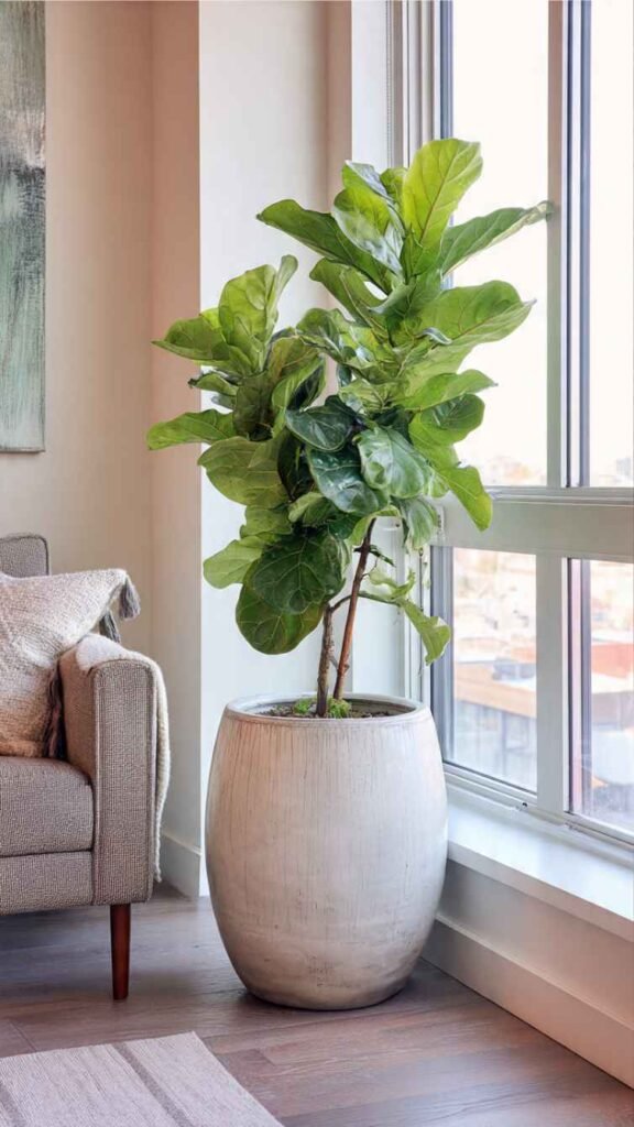 Fiddle Leaf Fig in a Designer Planter