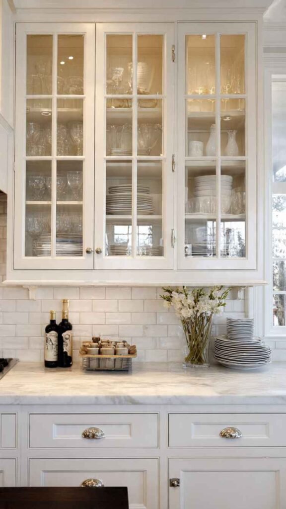 Glass-Front Upper Cabinets