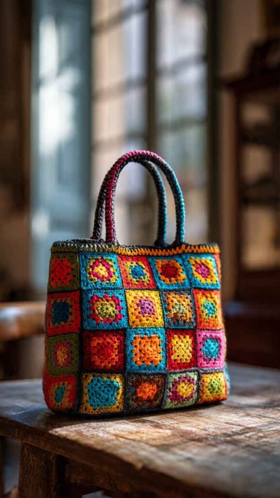 Granny Square Patchwork Bag