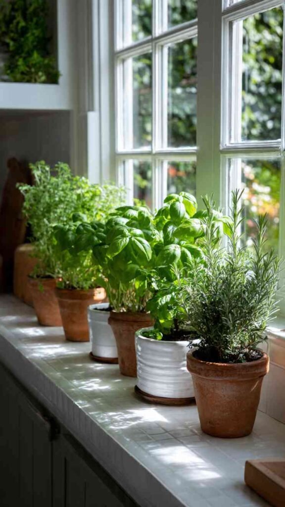 Kitchen Herb Garden on Windowsill
