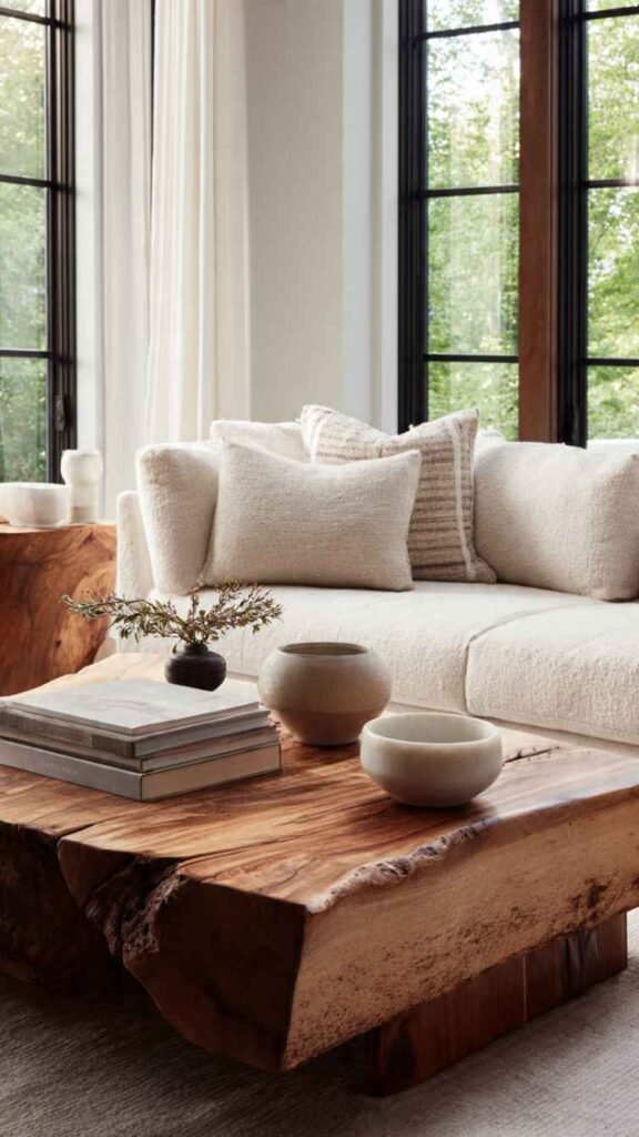 Natural Wood Coffee Table