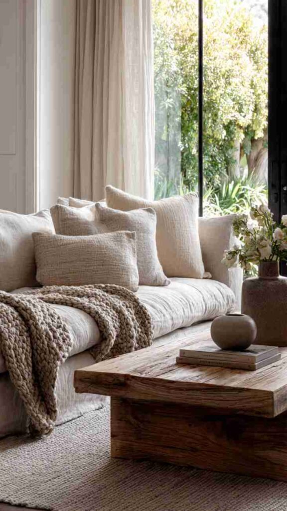 Neutral Linen and Cotton Textiles