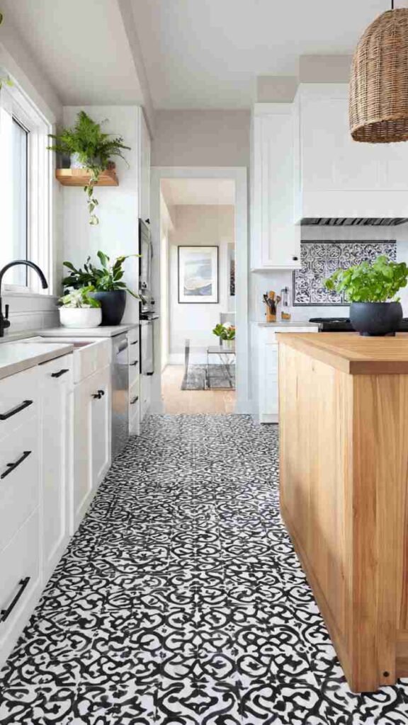 Patterned Cement Tile Floor or Backsplash