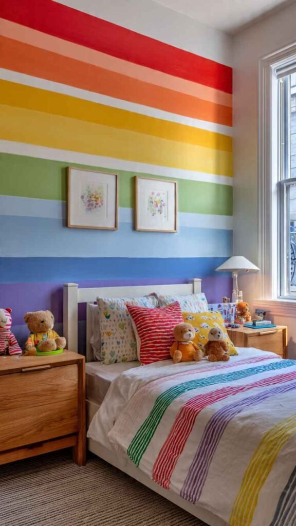 Rainbow Accent Wall