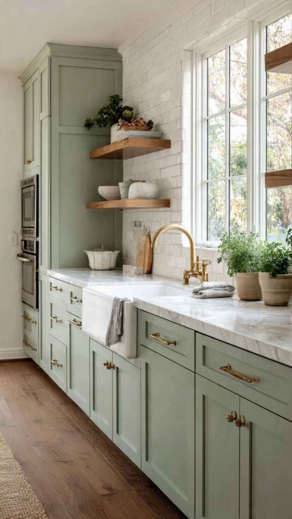 Sage Green or Muted Green Cabinets