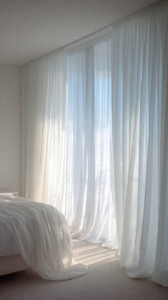 Sheer White Curtains for Softness