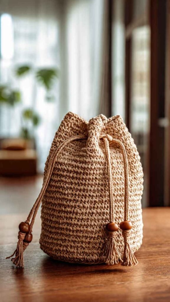 Simple Drawstring Bucket Bag