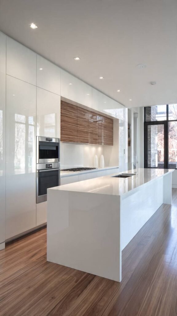 Sleek Handleless Modern Cabinets