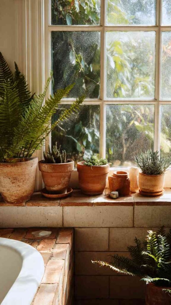 Terracotta Pots for Bathroom Plants