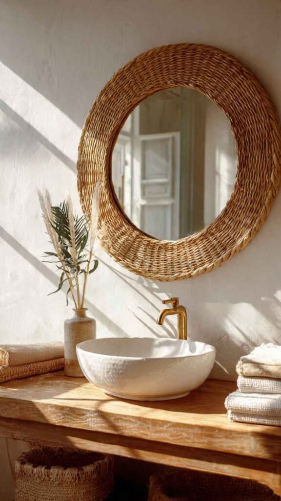 Vintage or Natural Wood Mirror