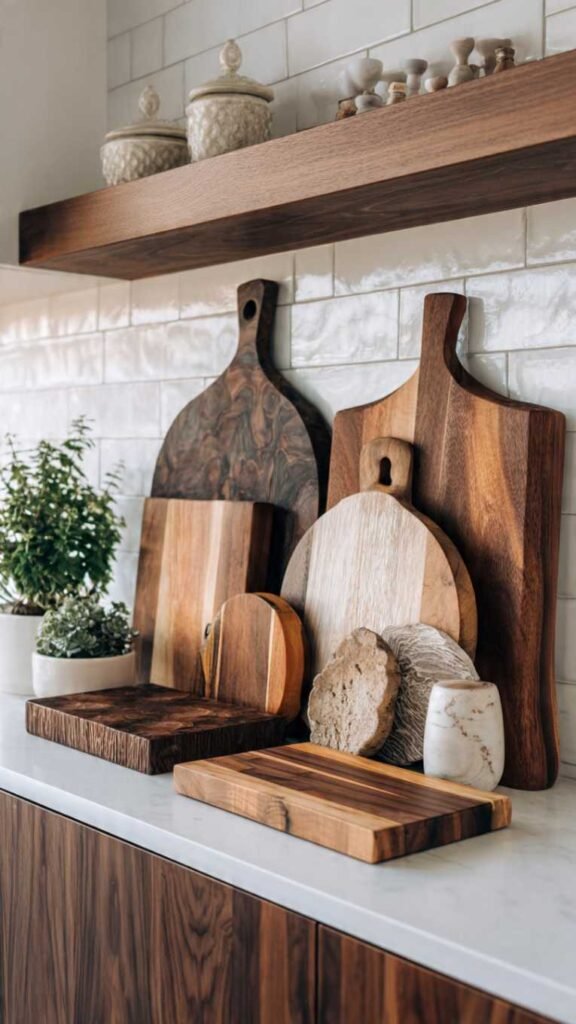 Wooden Cutting Boards as Decor