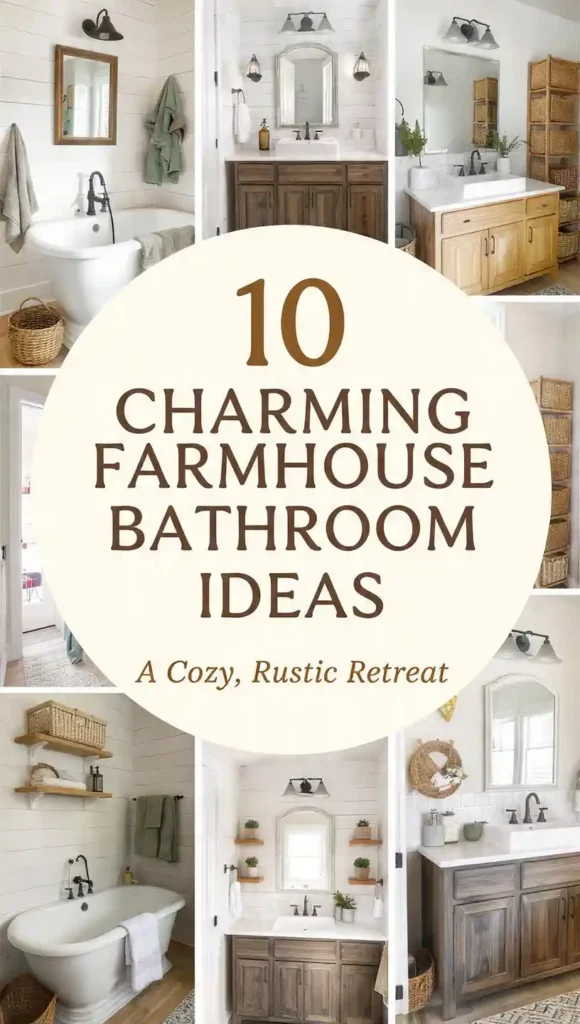 10 Charming Farmhouse Bathroom Ideas for a Cozy, Rustic Retreat