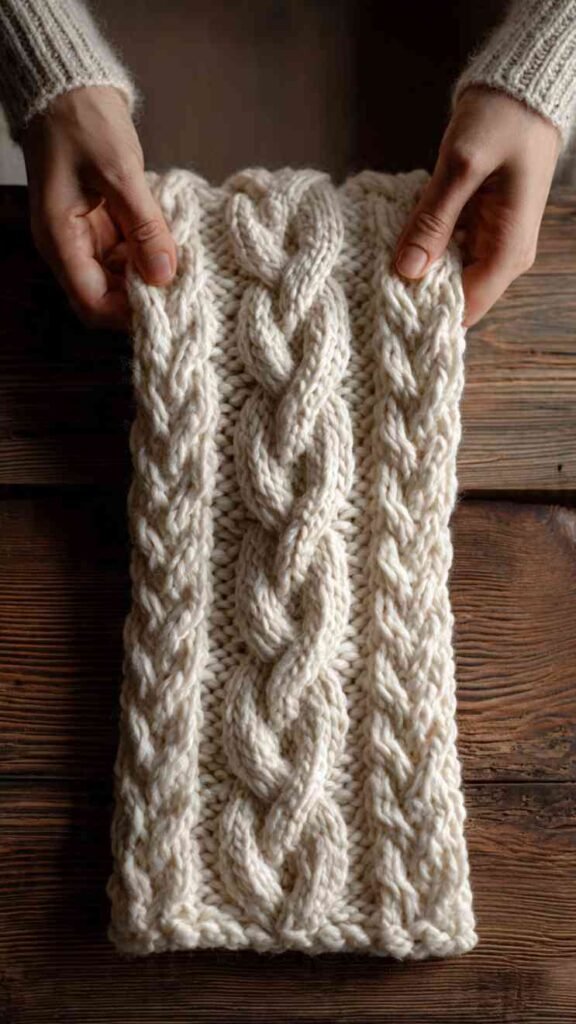 Textured Cable Scarf