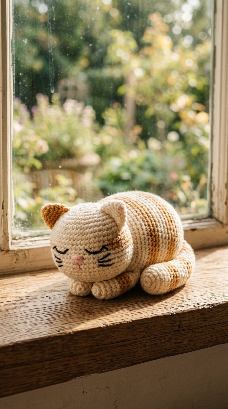 The Lazy Loaf – A Perfectly Cozy Crochet Cat Pattern