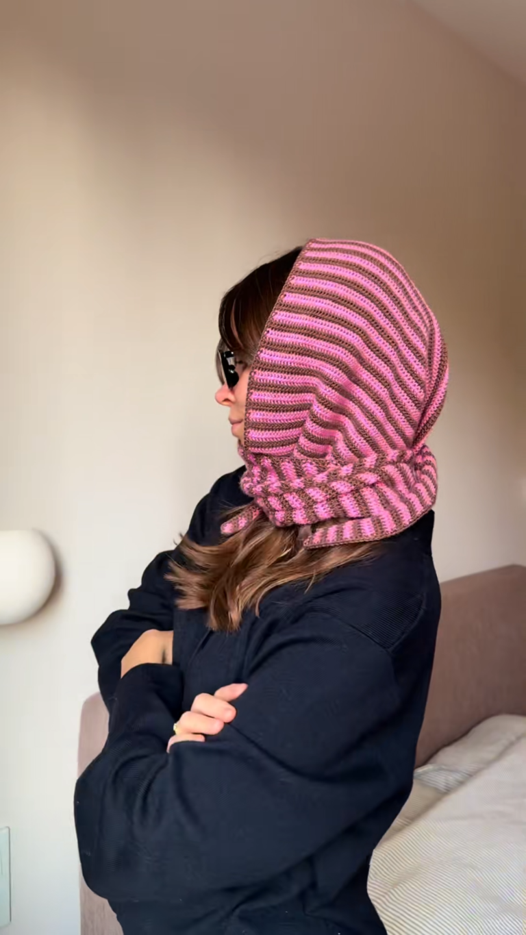 The Retro-Chic Hooded Scarf