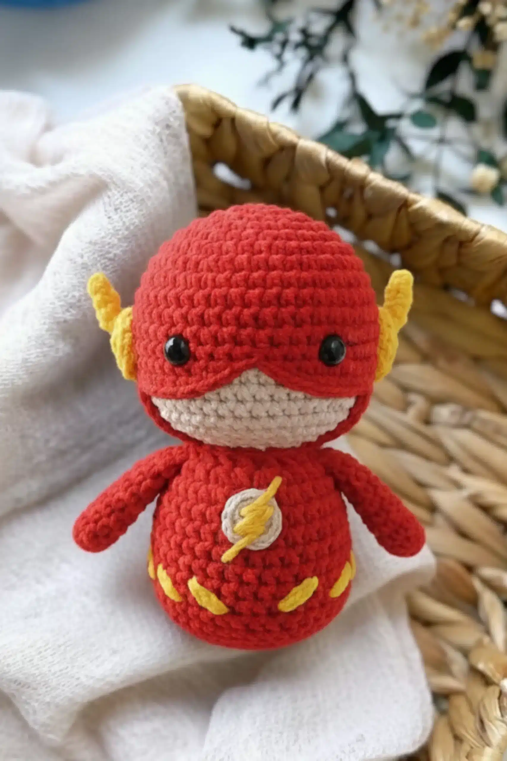 Chibi Flash Crochet Pattern – Free Amigurumi Speedster