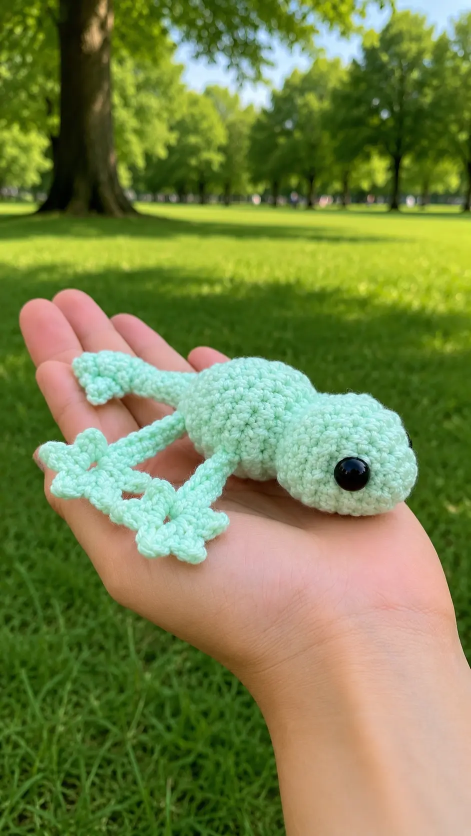 Crochet Twinkletoes the Tiny Gecko