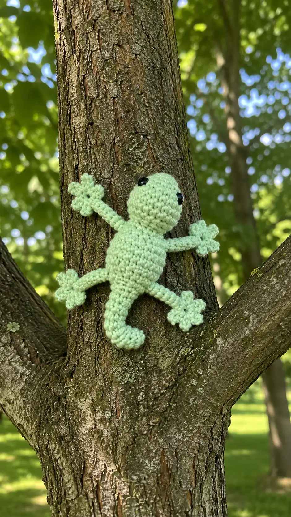Crochet Twinkletoes the Tiny Gecko