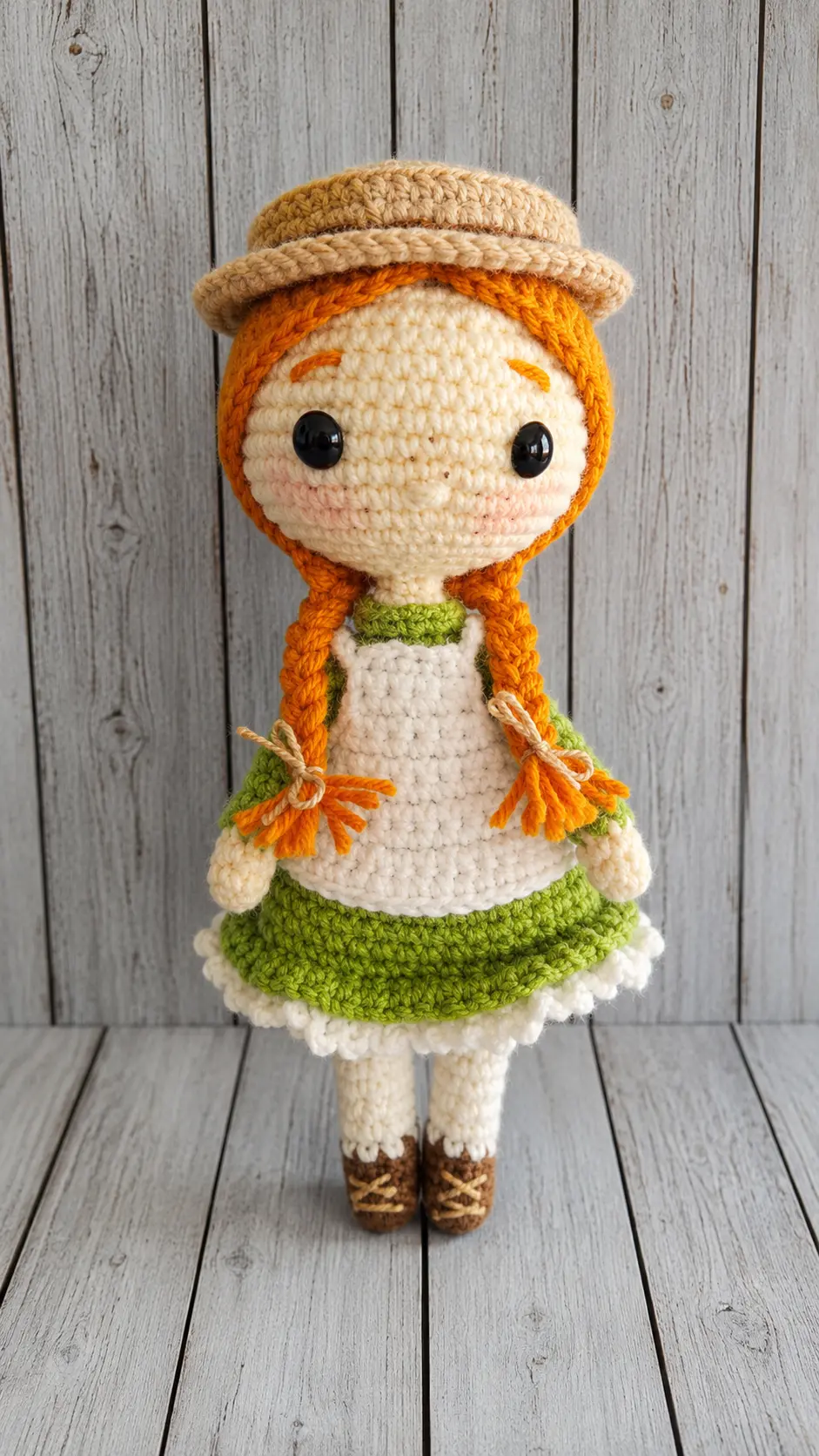 Free Amigurumi Pattern Anne Shirley Doll in Dress