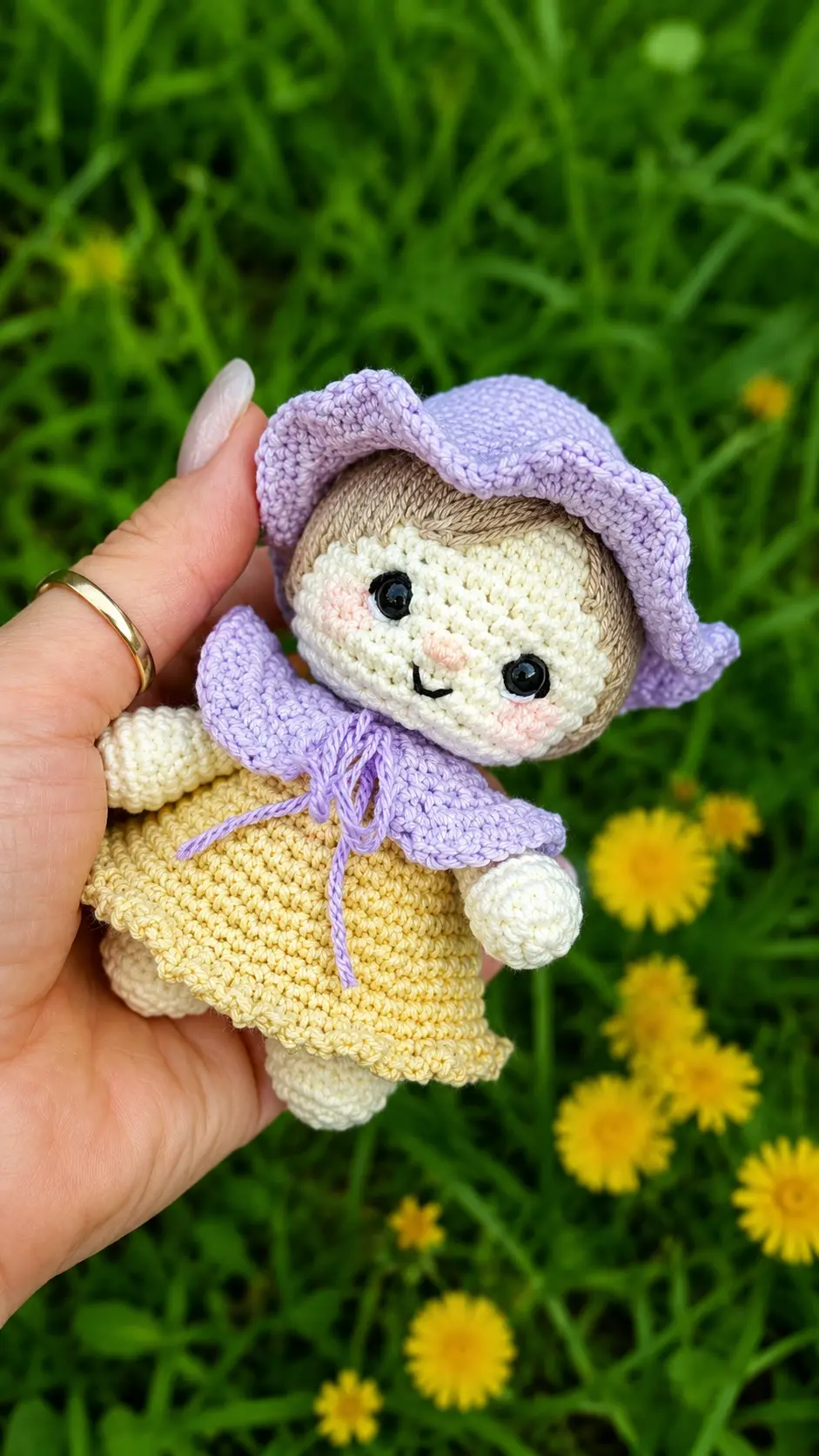 Step-by-Step Free Amigurumi Pattern Little Gnome Girl Doll