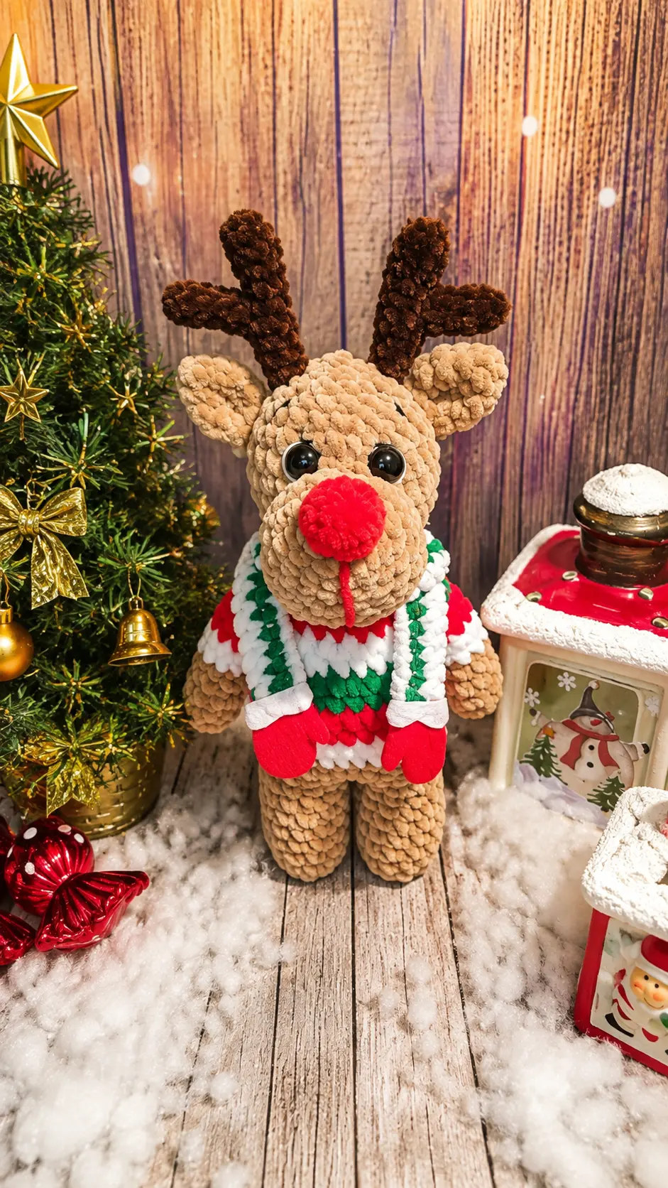 Christmas Free Amigurumi Pattern Little Reindeer Rudi Doll