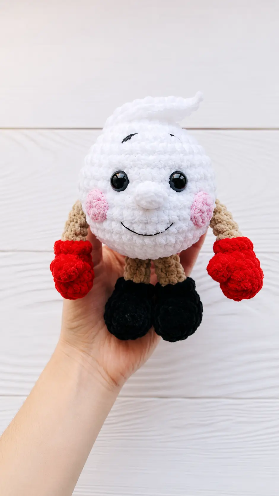 How to Crochet a Plush Snowball Character – Free Pattern